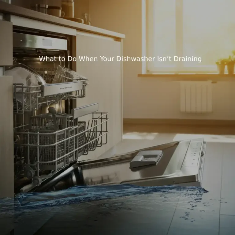 What to Do When Your Dishwasher Isn’t Draining