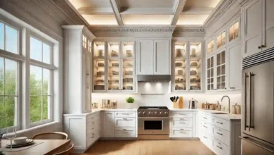 42-inch cabinets for 9-foot ceilings