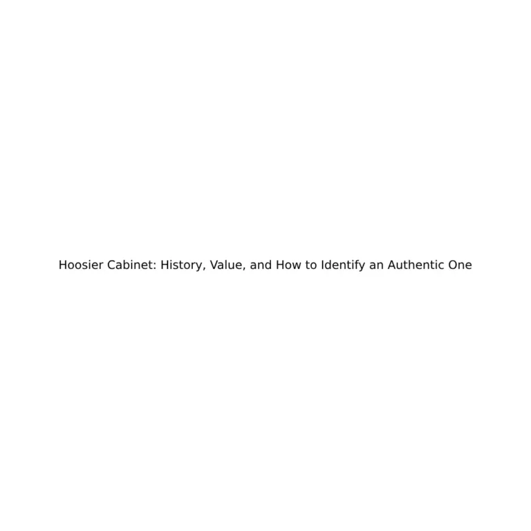 Hoosier Cabinet: History, Value, and How to Identify an Authentic One