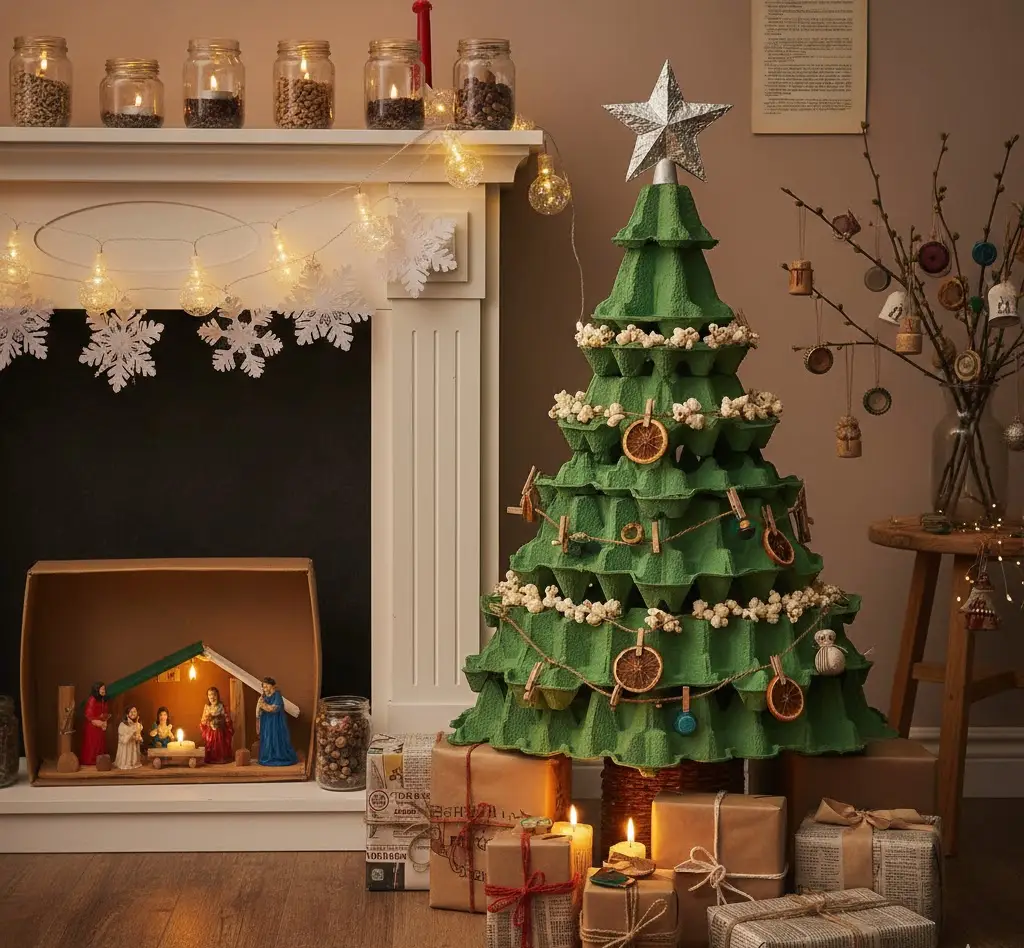 10 Easy DIY Christmas Decorations Using Household Items