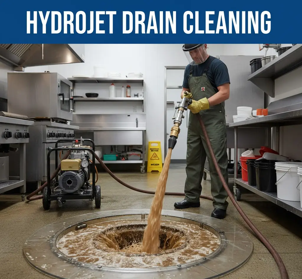 Hydrojet drain cleaning